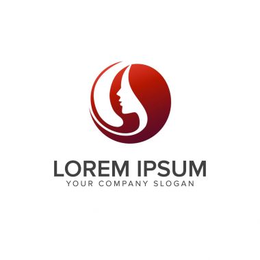 Beautyful kadın logosu, spa güzellik logo tasarım konsepti