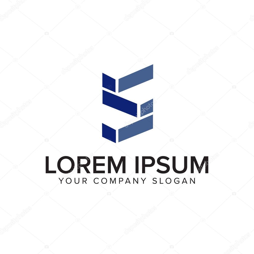 Letter S logo. architectural logo design concept template. fully editable vector