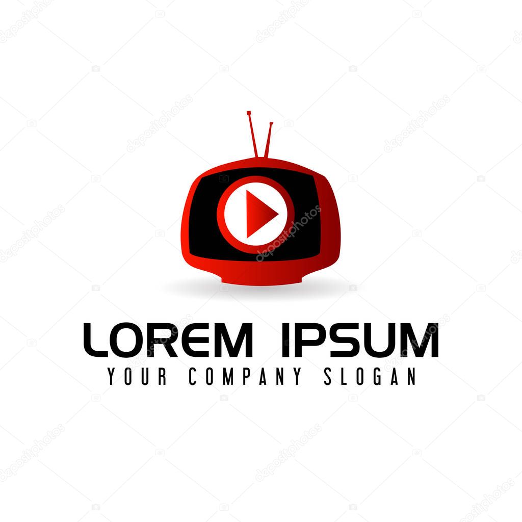 Media logo. multimedia tv logo design concept template. fully editable vector