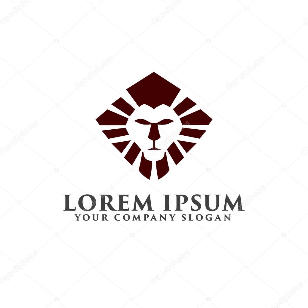 luxury lion logo design concept