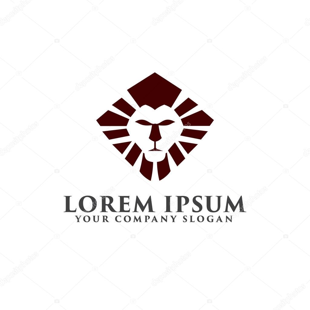 Luxury lion logo design concept template. fully editable vector