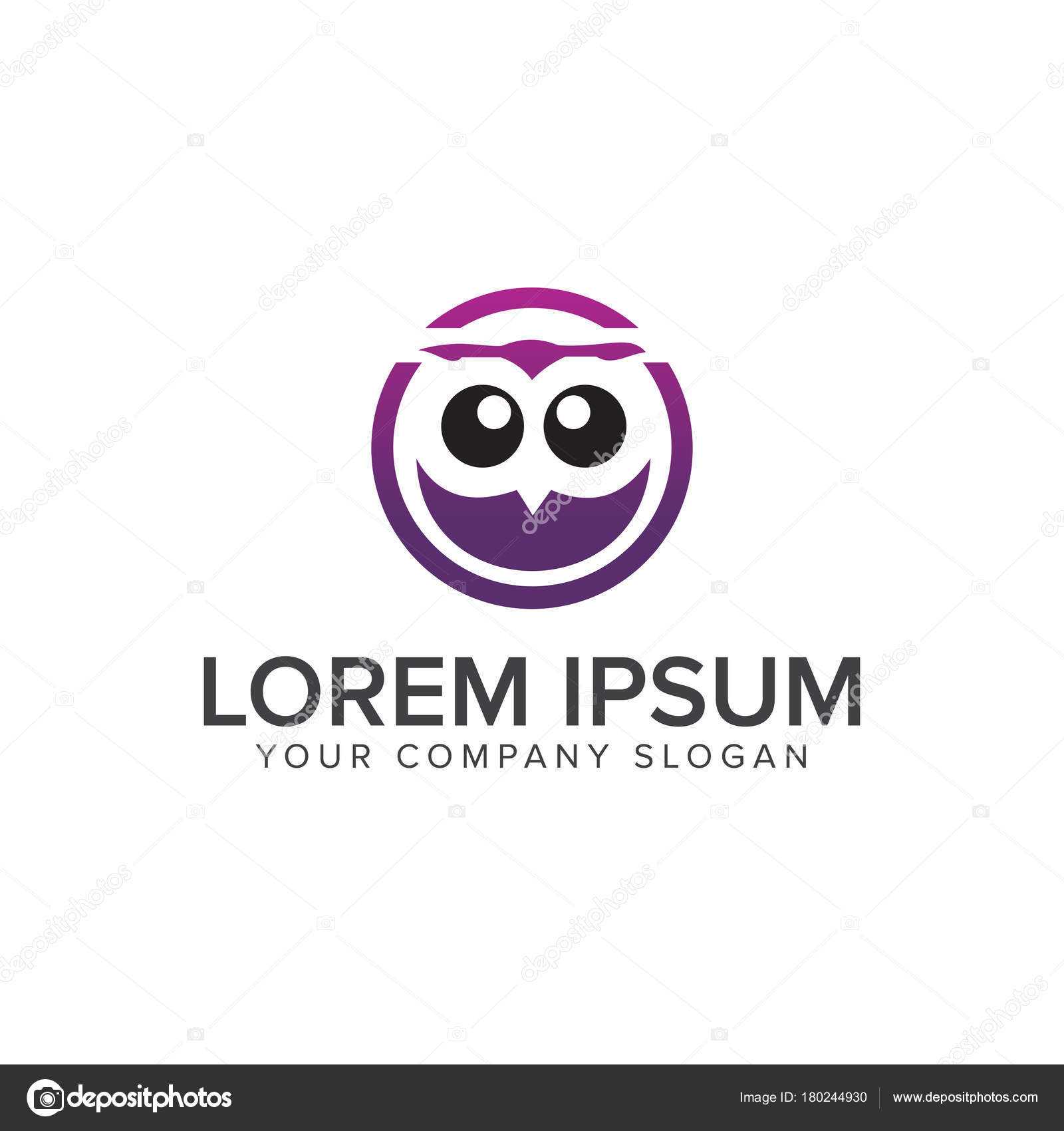 Company logo with owl eyes