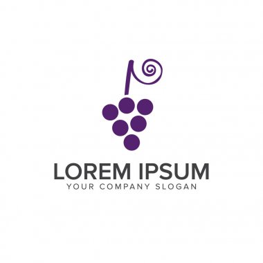 Vektör düz yaban mersini logo tasarım konsepti