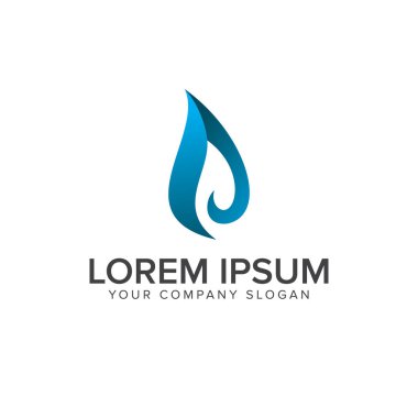 Sıvı su damla logo tasarım konsepti
