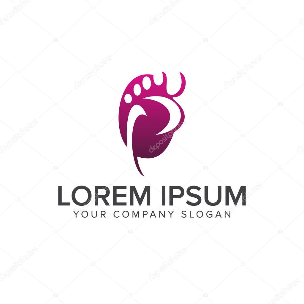 Leg people logo design concept template. fully editable vector