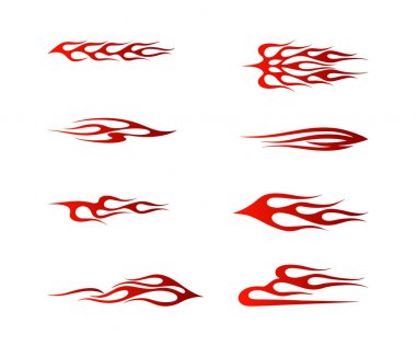 kabile araç grafik, alev araç grafik sarın Dizayn