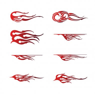 kabile araç grafik, alev araç grafik sarın Dizayn