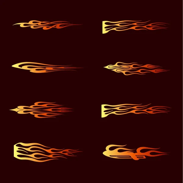 부족 차량 그래픽, 불꽃 차량 그래픽 포장 디자인 — 스톡 벡터
