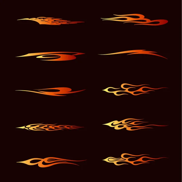 부족 차량 그래픽, 불꽃 차량 그래픽 포장 디자인 — 스톡 벡터