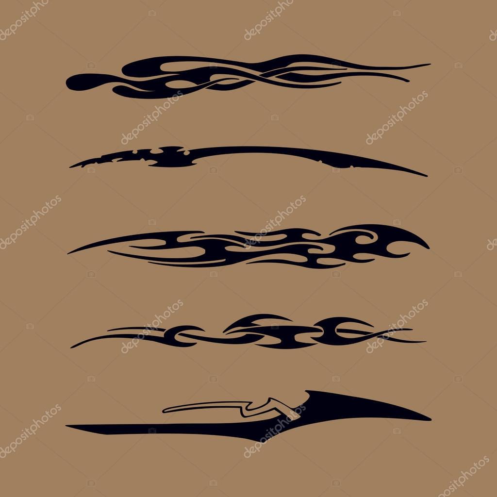 Car, Motorcycle Racing Vehicle Graphics, tribal Vinyls & Decals . fully editable vector