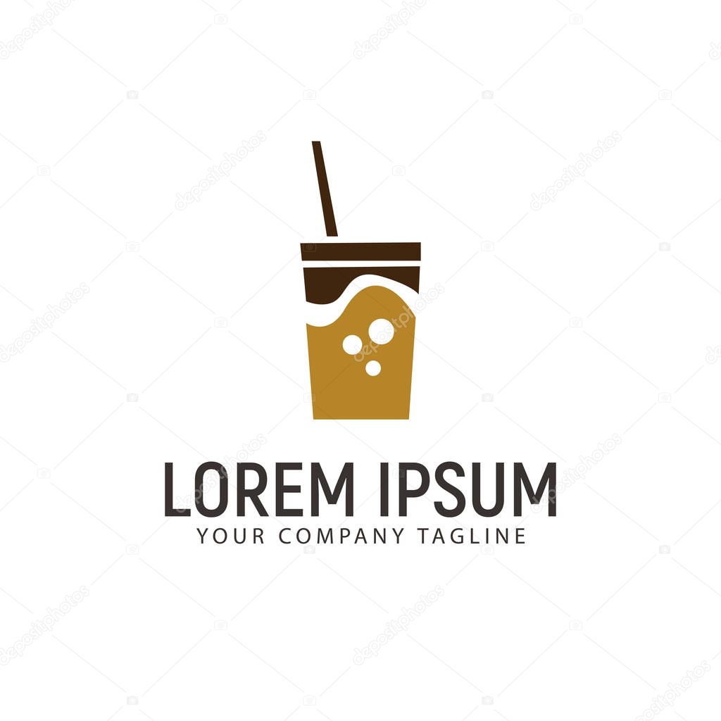 Drink soda logo design concept template . fully editable vector