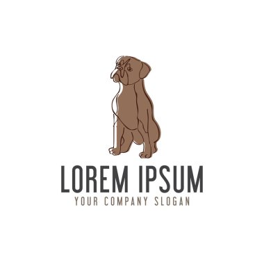 ayakta Bulldog logosu. Tasarım kavramı şablonu