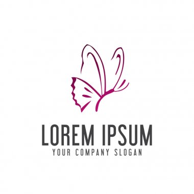 Kelebek logosunu görmeniz gerekir. handrawn stil tasarım kavramı şablonu