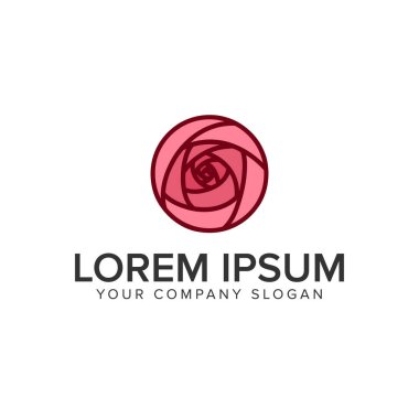 Lale çiçek logo tasarım kavramı şablonu