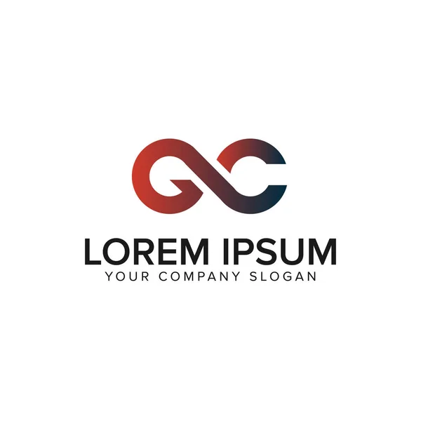 mektup Gc logo tasarım kavramı şablonu