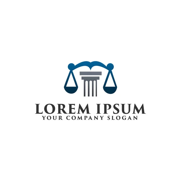 Law legal logo design concept template — Stock Vector