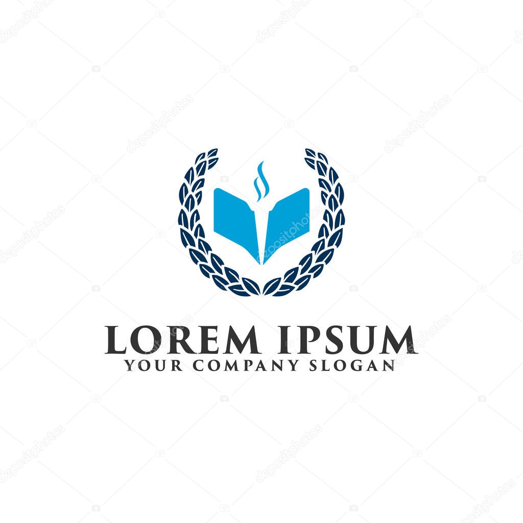 Education university logo design concept template. fully editable vector