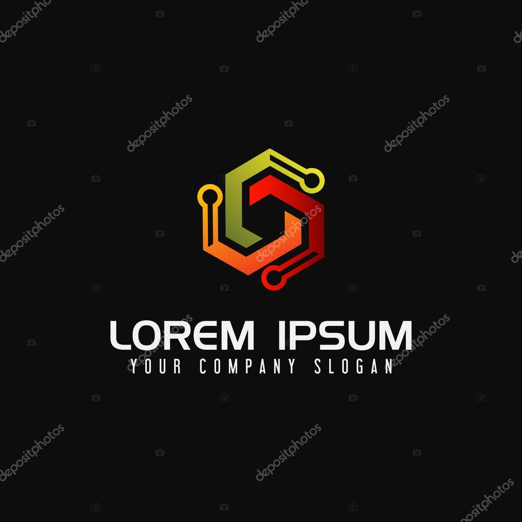 Electrical triangle logo design concept template. fully editable vector