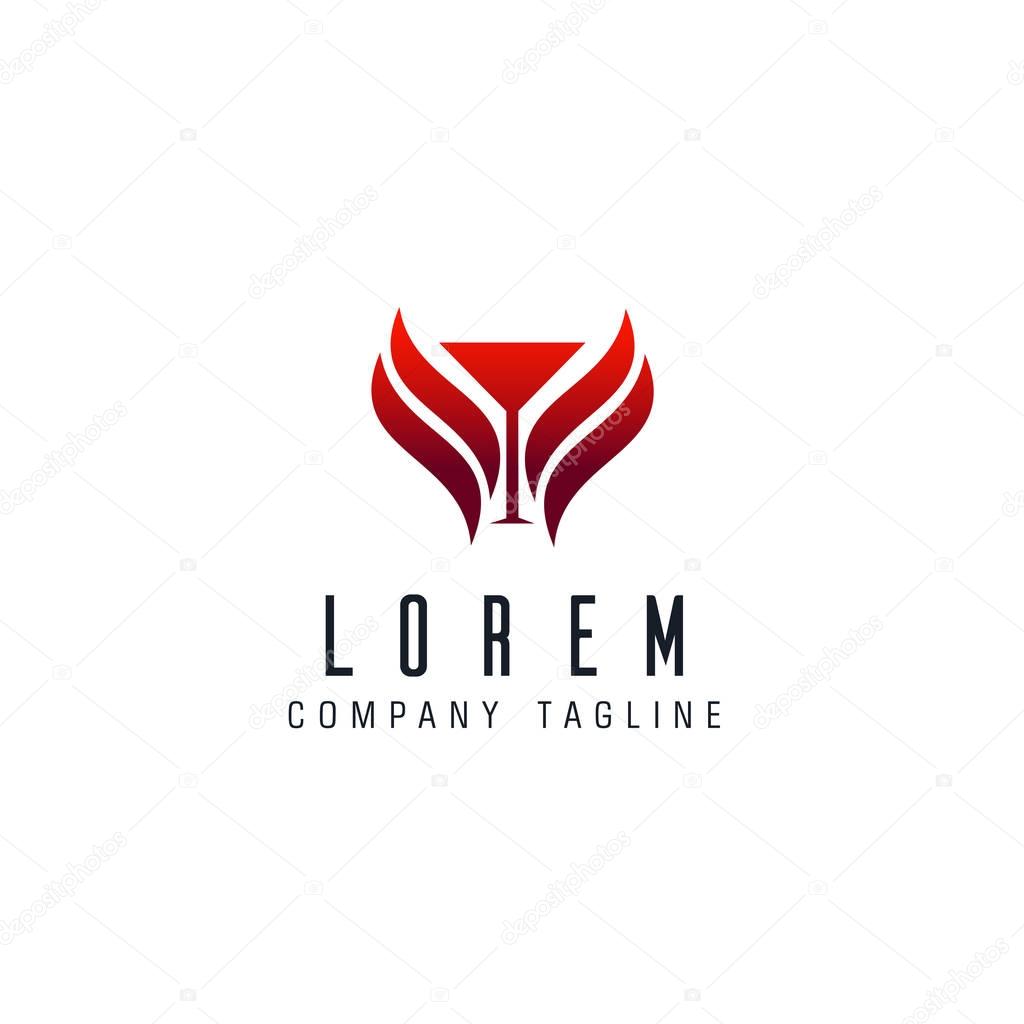 Bar night club logo design concept template . fully editable vector