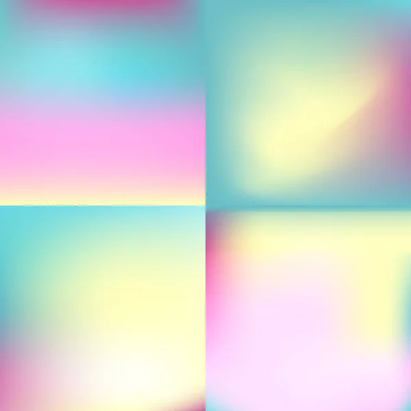 Sweet color blurred background set . pastel color design — Stock Vector