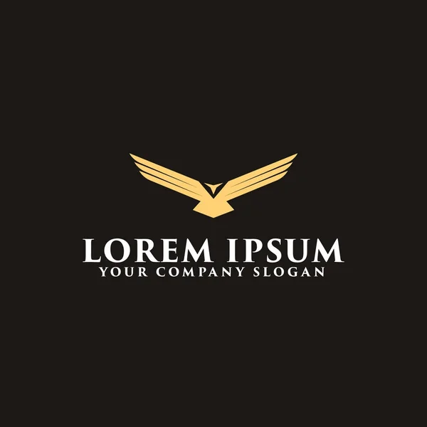 Luksusowych skrzydło ptaka logo projekt koncepcji szablonu — Wektor stockowy
