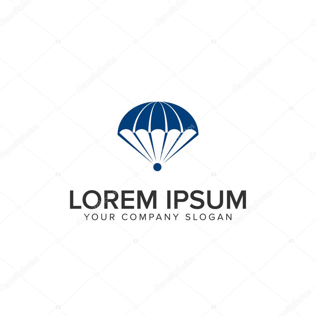 skydiving logo design concept template