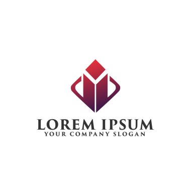 soyut Emlak Logo Tasarım kavramı şablonu