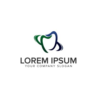 Diş Logo Tasarım kavramı şablonu