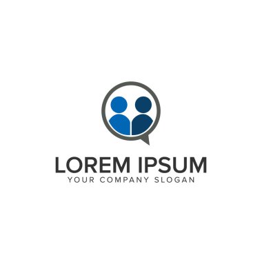 Logo Tasarım kavramı şablonu sohbet