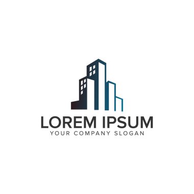 logo tasarım kavramı şablonu oluşturma. Mimari inşaat logo tasarım kavramı şablonu