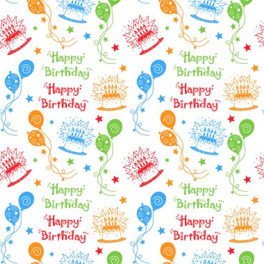 İyi ki doğdun desen arka plan