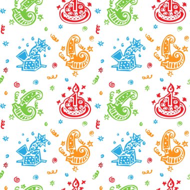 renkli Happy birthday desen arka plan