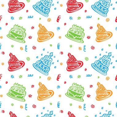 renkli Happy birthday desen arka plan