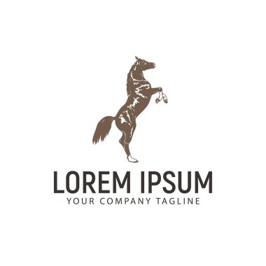 at vintage logo tasarım kavramı şablonu