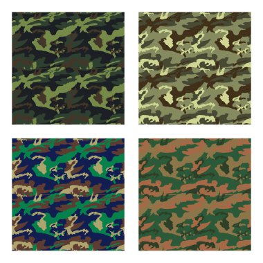 kamuflaj desen tasarım farklı renkle