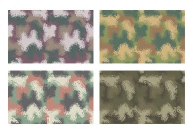 kamuflaj desen tasarım farklı renkle