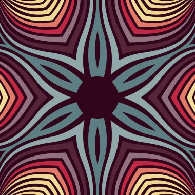 Soyut girdap dekorasyon retro renkli arka planla