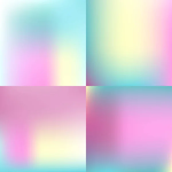 Sweet color blurred background set . pastel color design — Stock Vector