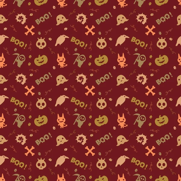 Söt hallowen mönster bakgrund — Stock vektor