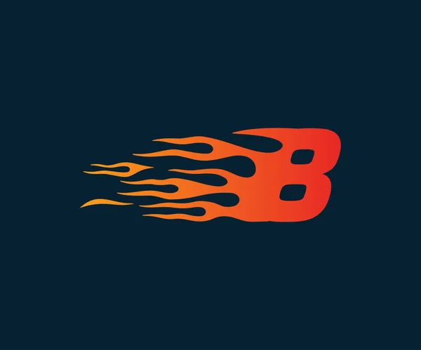 Numero 8 fuoco fiamma logo. velocità gara modello di concetto di progettazione — Vettoriale Stock