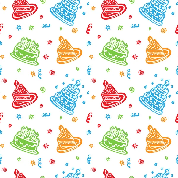 colorful Happy birthday pattern Background
