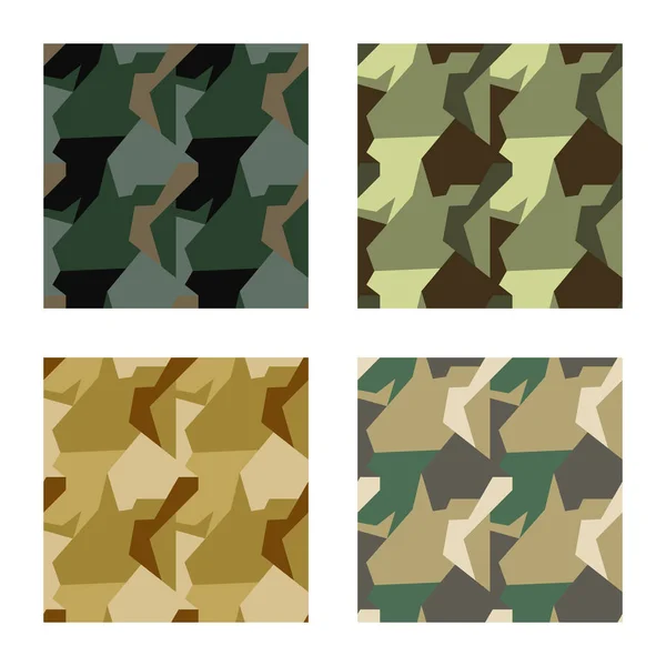 Camouflage pattern design with different color — Stock Vector