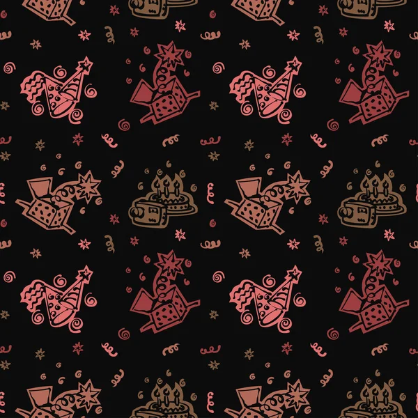 Happy birthday pattern Background with brown color