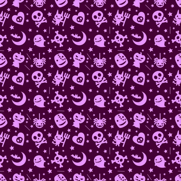 cute halloween pattern background with purple color