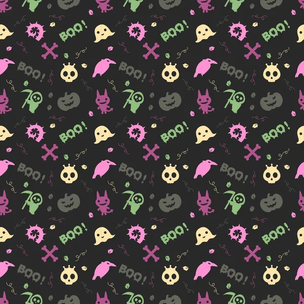 Cute halloween pattern background — Stock Vector