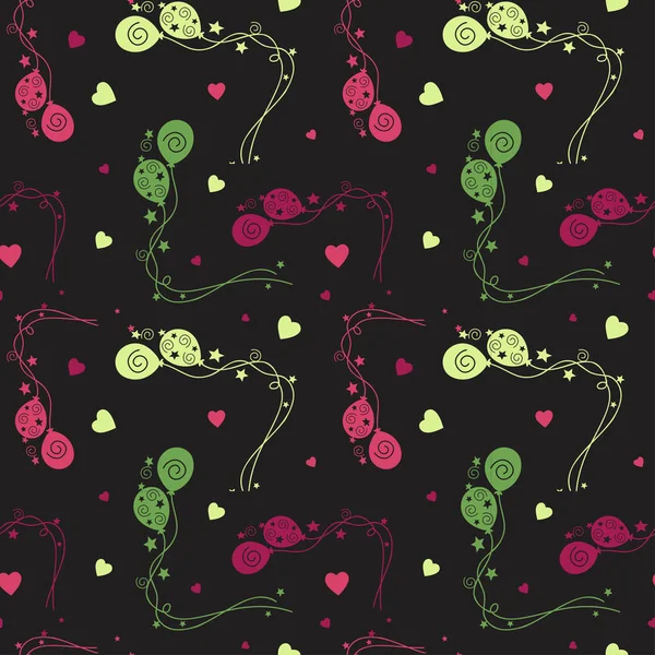 Happy birthday pattern Background with dark color