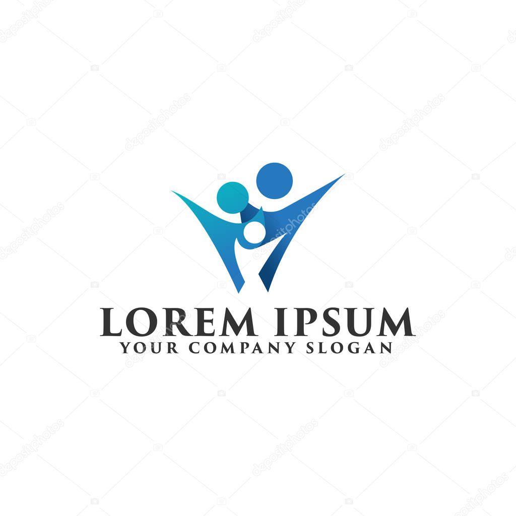 Family Logo design concept template. fully editable vector