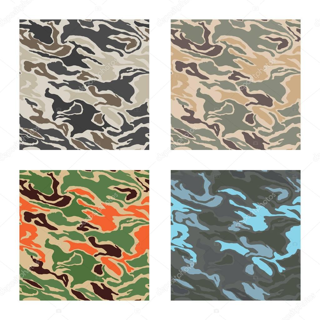 camouflage pattern design with different color