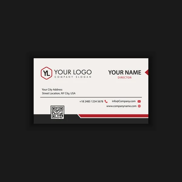 Modern Creative and Clean Business Card Template with red blackcolor