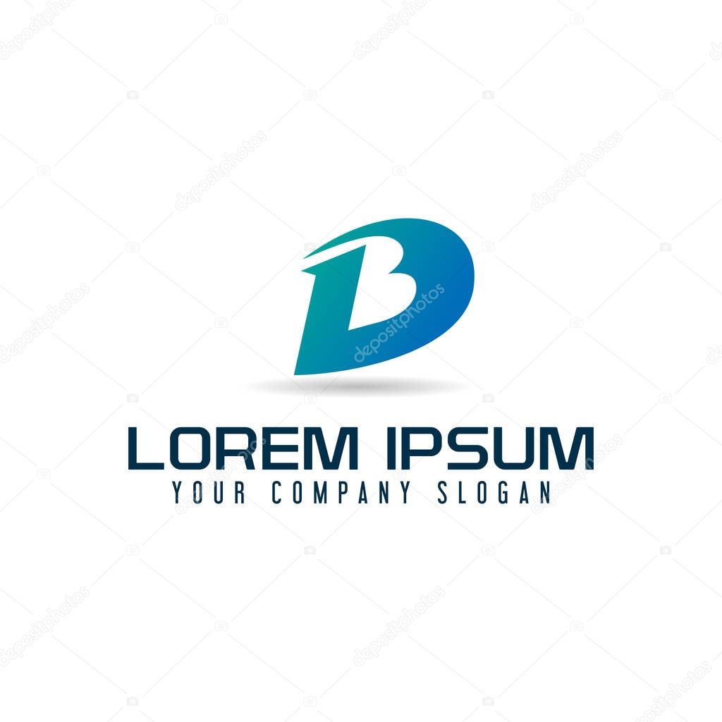 Letter D and B logo design concept template. Fully editable vector.
